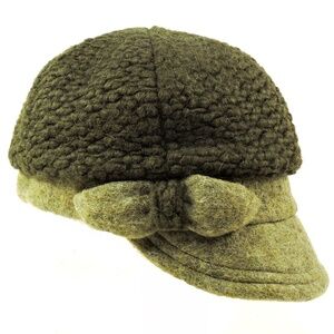 BORDONI 🇮🇹 WOMEN'S GREEN WOOL COMFORT WINTER HAT